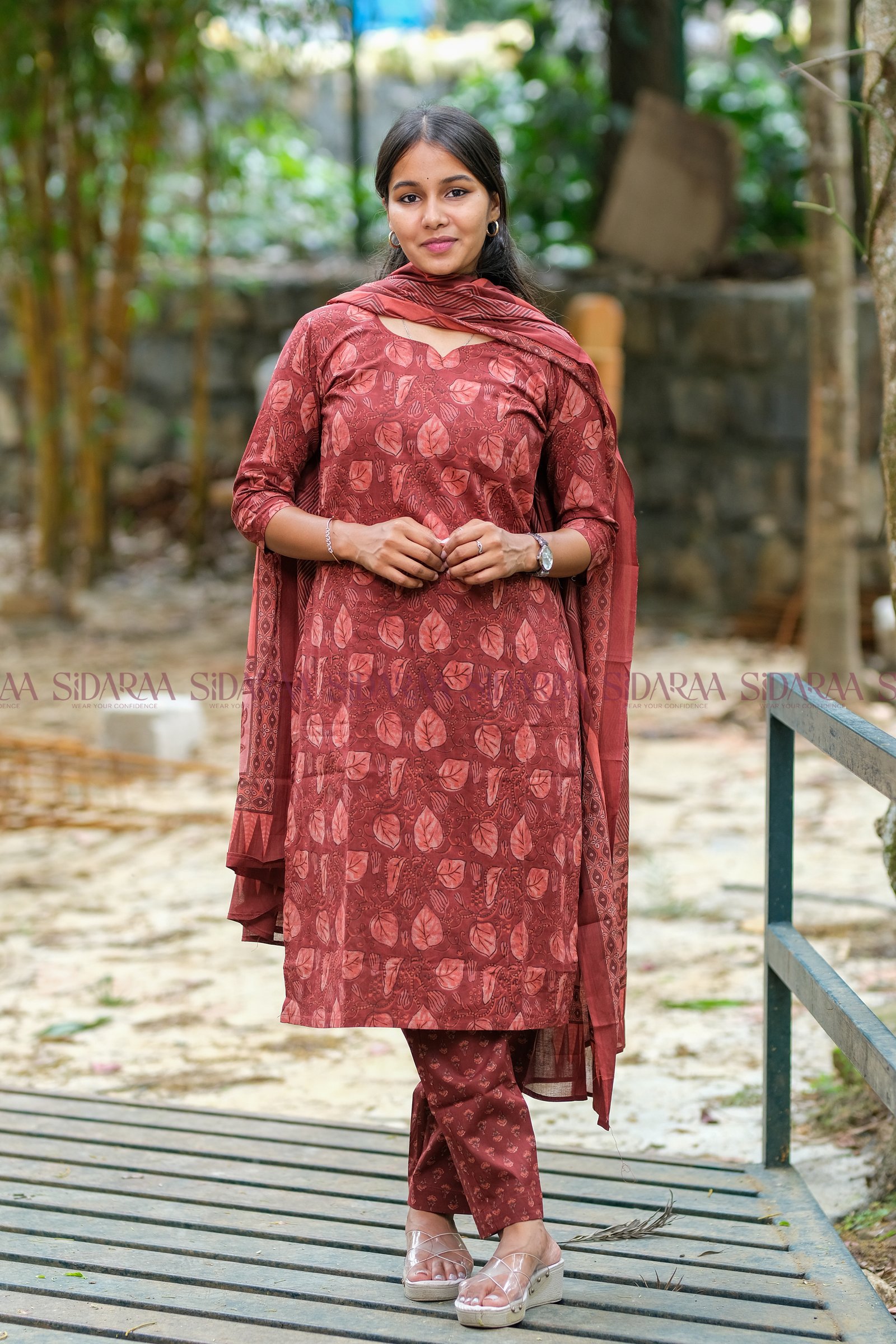 Cotton Maroon Salwar