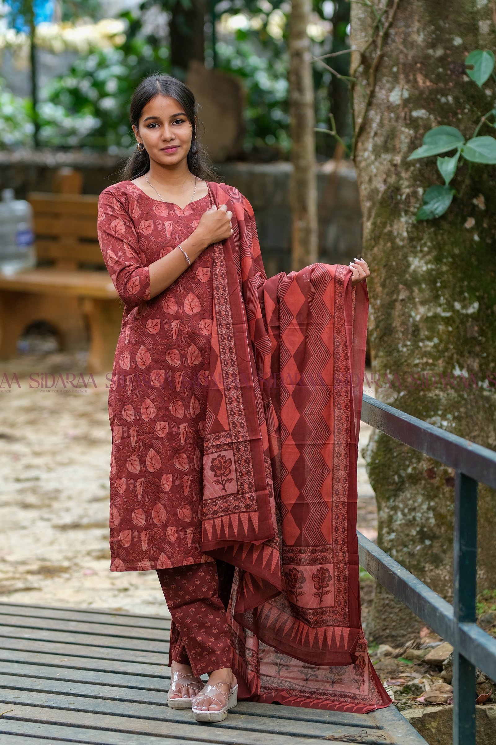 Cotton Maroon Salwar