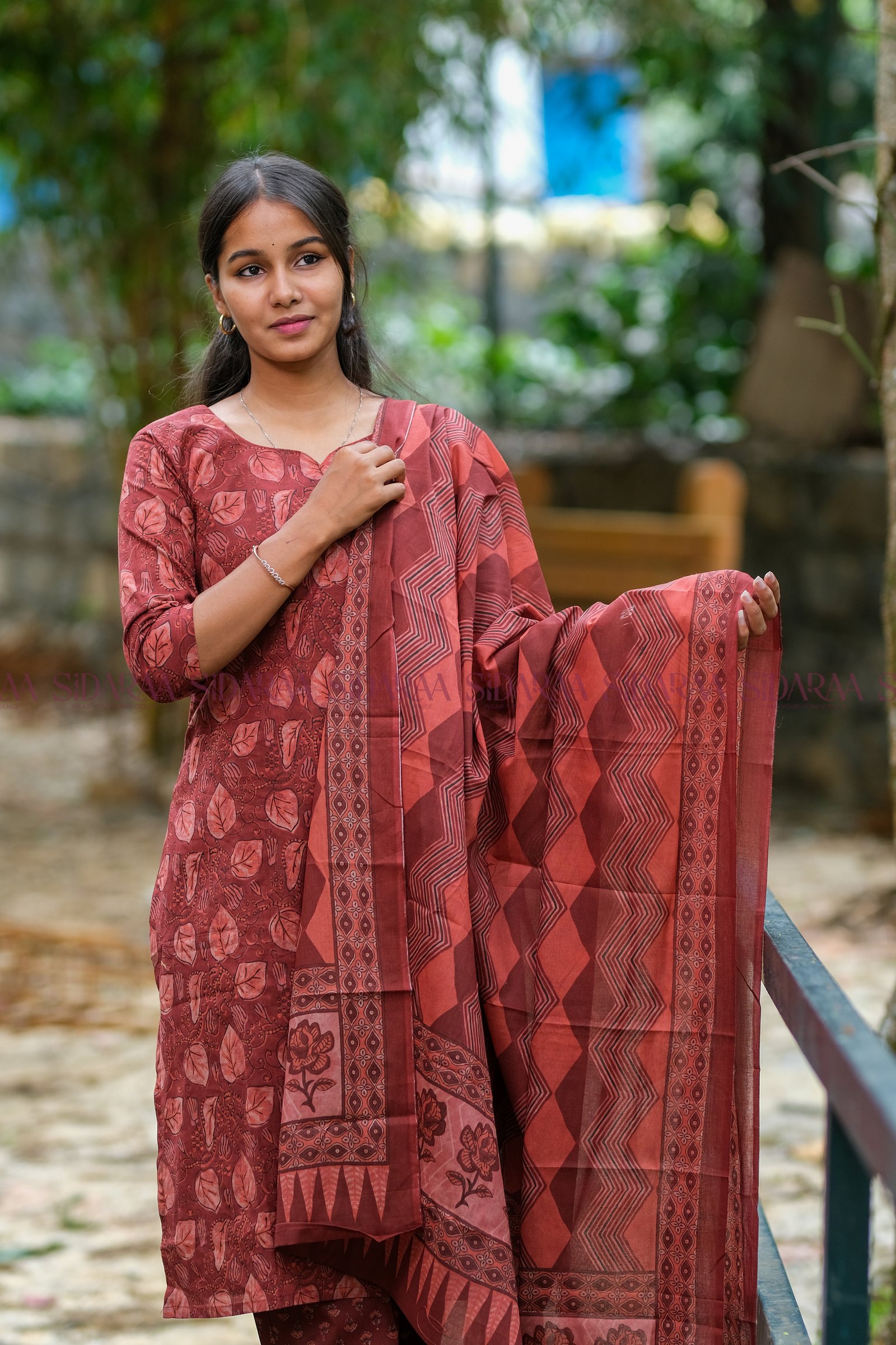 Cotton Maroon Salwar