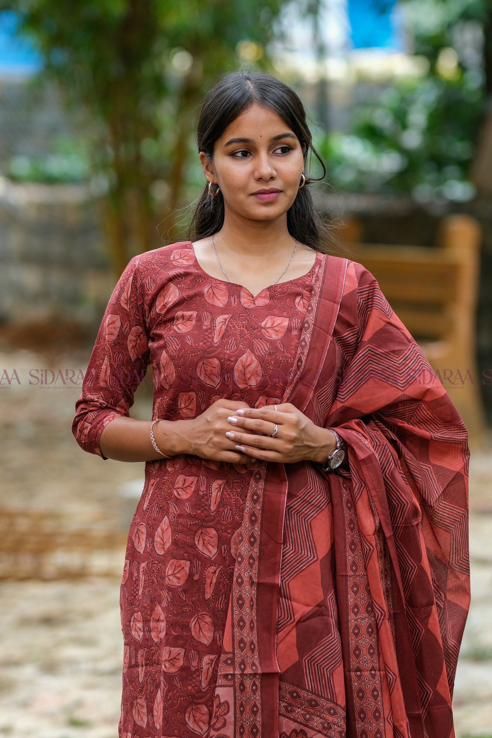 Cotton Maroon Salwar