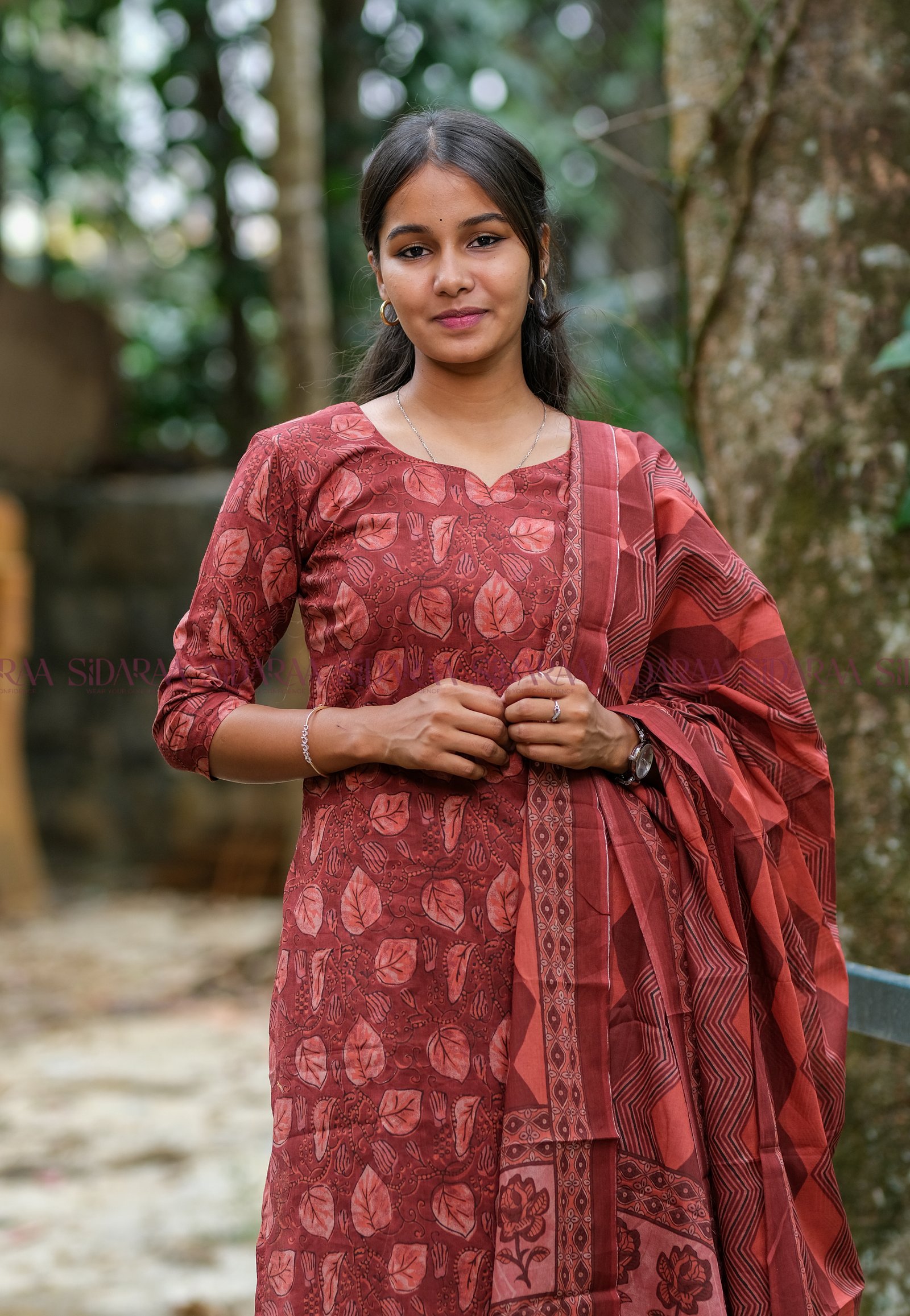 Cotton Maroon Salwar